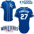 Custom Fan-Made Brandon Finnegan Kansas City Royals #27 Blue 2014 Baseball Jersey