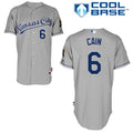 Custom Fan-Made Lorenzo Cain Kansas City Royals #6 Grey Baseball Jersey