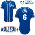 Custom Fan-Made Lorenzo Cain Kansas City Royals #6 Blue 2014 Baseball Jersey