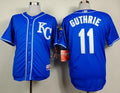 Custom Fan-Made Jeremy Guthrie Kansas City Royals #11 Blue Baseball Jersey
