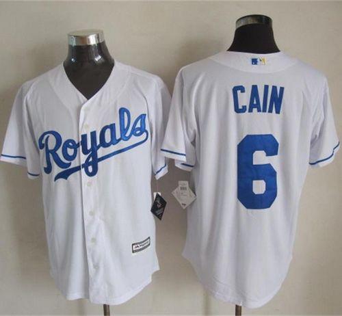 Custom Fan-Made Lorenzo Cain Kansas City Royals #6 White Baseball Jersey