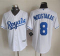 Custom Fan-Made Mike Moustakas Kansas City Royals #8 White Baseball Jersey