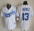 Custom Fan-Made Salvador Perez Kansas City Royals #13 White Baseball Jersey