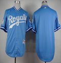 Custom Fan-Made Light Blue 1985 Kansas City Royals Baseball Jersey Kansas City Royals Blue 1985 Throwback Turn Back Clock Edition Baseball Jersey