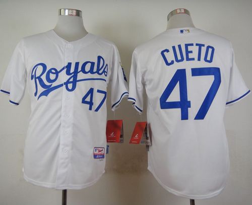 Custom Fan-Made Johnny Cueto Kansas City Royals #47 White Baseball Jersey