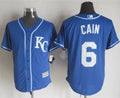 Custom Fan-Made Lorenzo Cain Kansas City Royals #6 Blue Baseball Jersey