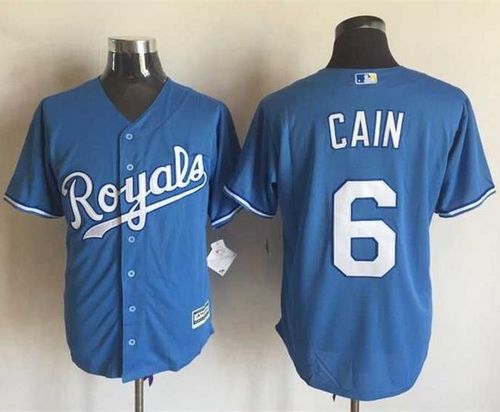 Custom Fan-Made Lorenzo Cain Kansas City Royals #6 Blue Baseball Jersey