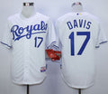 Custom Fan-Made Wade Davis Kansas City Royals #17 White Baseball Jersey