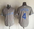 Custom Fan-Made Alex Gordon Kansas City Royals #4 Grey Baseball Jersey