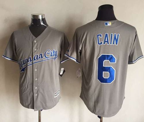 Custom Fan-Made Lorenzo Cain Kansas City Royals #6 Grey Baseball Jersey
