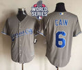 Custom Fan-Made Lorenzo Cain Kansas City Royals #6 Grey 2015 Baseball Jersey
