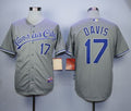 Custom Fan-Made Wade Davis Kansas City Royals #17 Grey Baseball Jersey