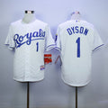 Custom Fan-Made Jarrod Dyson Kansas City Royals #1 White Baseball Jersey