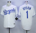 Custom Fan-Made Jarrod Dyson Kansas City Royals #1 White Baseball Jersey