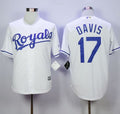 Custom Fan-Made Wade Davis Kansas City Royals #17 White Baseball Jersey