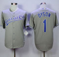 Custom Fan-Made Jarrod Dyson Kansas City Royals #1 Grey Baseball Jersey