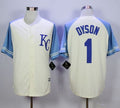 Custom Fan-Made Jarrod Dyson Exclusive Kansas City Royals #1 Baseball Jersey