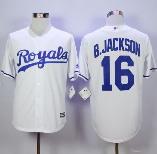 Custom Fan-Made Bo Jackson Kansas City Royals #16 White Baseball Jersey