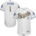 Custom Fan-Made Jarrod Dyson Kansas City Royals #1 White 2015 Baseball Jersey
