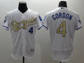 Custom Fan-Made Alex Gordon Kansas City Royals #4 White 2015 Baseball Jersey