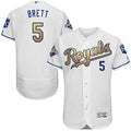 Custom Fan-Made George Brett Kansas City Royals #5 White 2015 Baseball Jersey