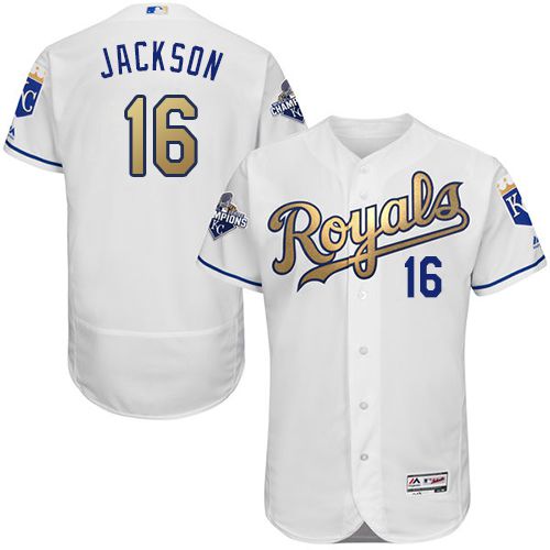 Custom Fan-Made Bo Jackson Kansas City Royals #16 White 2015 Baseball Jersey