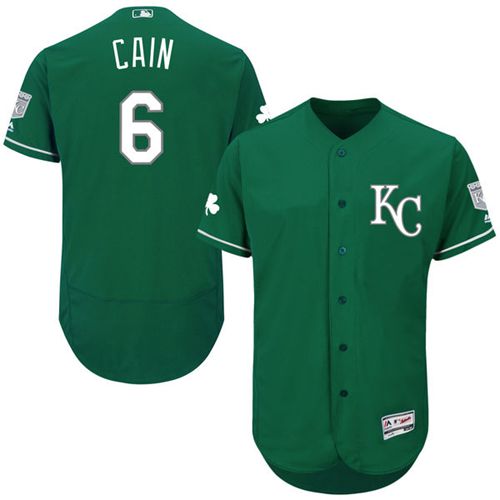 Custom Fan-Made Lorenzo Cain Celtic Kansas City Royals #6 Green Baseball Jersey