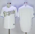 Custom Fan-Made White 2015 World Series Champions Kansas City Royals Baseball Jersey Kansas City Royals White 2015 Baseball Jersey