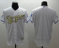 Custom Fan-Made White 2015 World Series Champions Kansas City Royals Baseball Jersey Kansas City Royals White 2015 Baseball Jersey