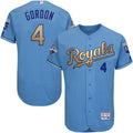 Custom Fan-Made Alex Gordon Kansas City Royals #4 Blue 2015 Baseball Jersey