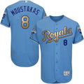 Custom Fan-Made Mike Moustakas Kansas City Royals #8 Blue 2015 Baseball Jersey