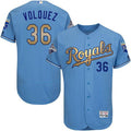 Custom Fan-Made Edinson Volquez Kansas City Royals #36 Blue 2015 Baseball Jersey
