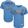 Custom Fan-Made Kelvin Herrera Kansas City Royals #40 Blue 2015 Baseball Jersey