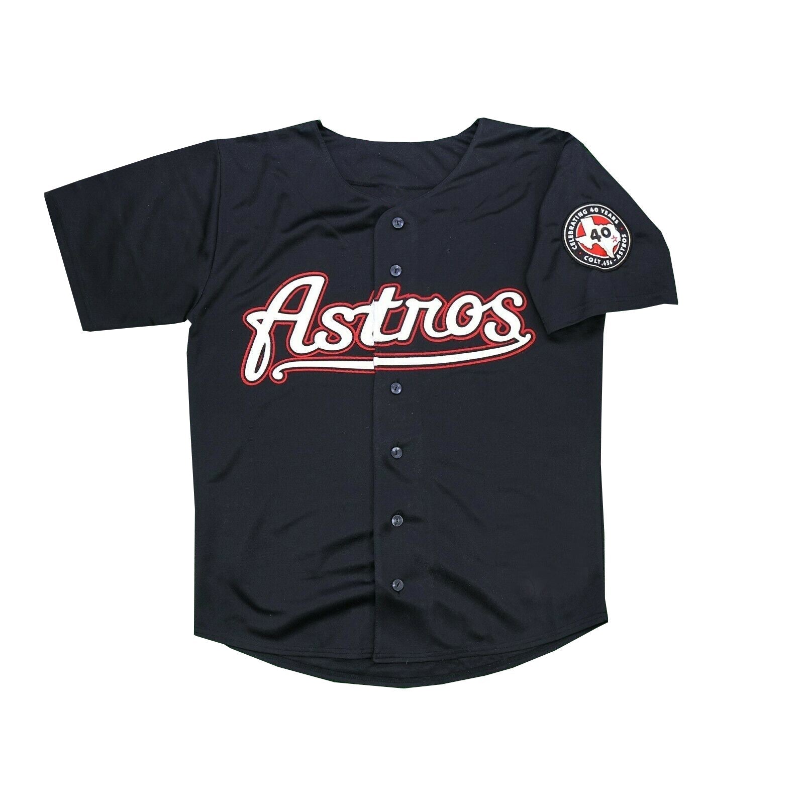 Custom black baseball jersey front view | GameDay Jerseys