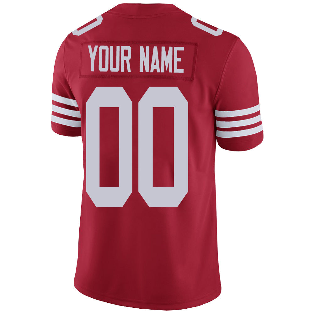 Custom red football jersey back view | GameDay Jerseys