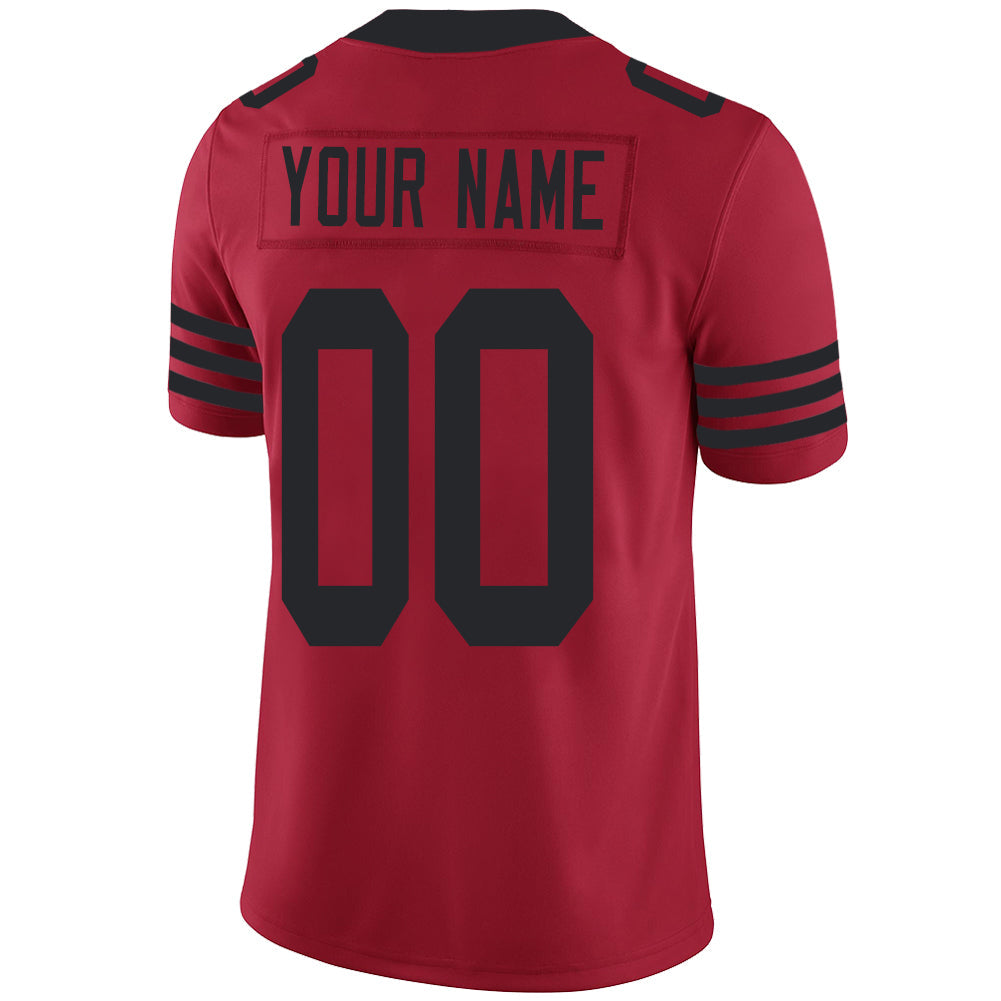 Custom red football jersey back view | GameDay Jerseys