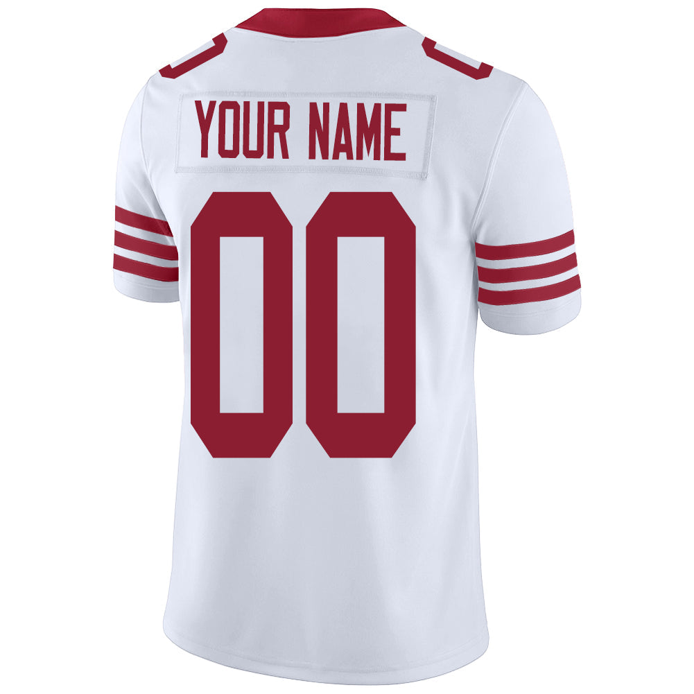 Custom white football jersey back view | GameDay Jerseys