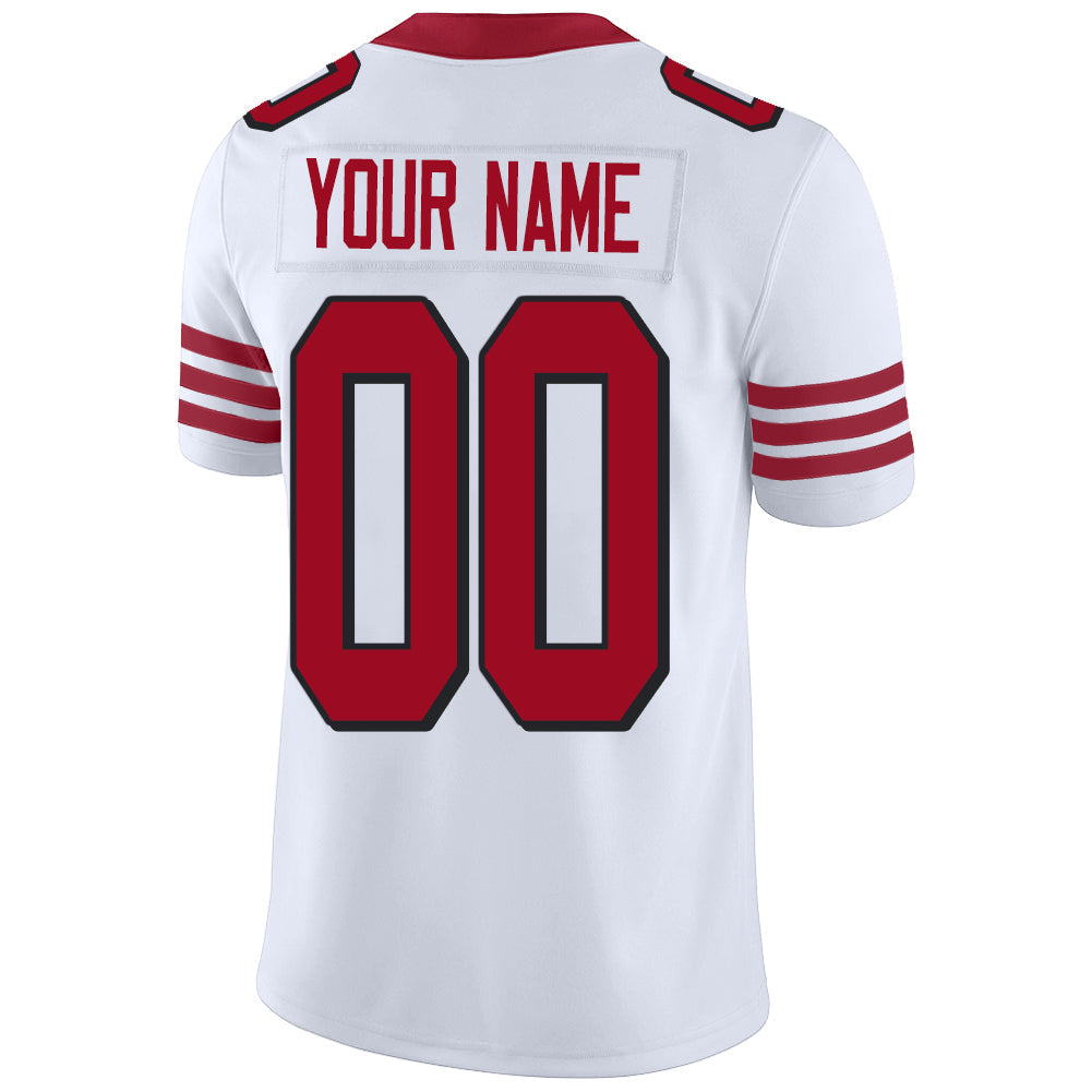 Custom white football jersey back view | GameDay Jerseys