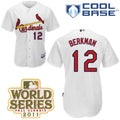Custom Fan-Made Lance Berkman St. Louis Cardinals #12 White 2011 Baseball Jersey
