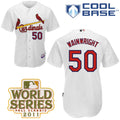 Custom Fan-Made Adam Wainwright St. Louis Cardinals #50 White 2013 Baseball Jersey