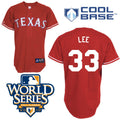 Custom Fan-Made Cliff Lee Texas Rangers #33 Red 2010 Baseball Jersey