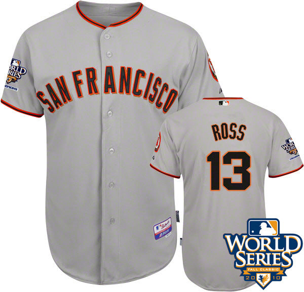 Custom Fan-Made Cody Ross San Francisco Giants #13 Grey 2010 Baseball Jersey