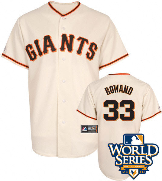 Custom Fan-Made Aaron Rowand San Francisco Giants #33 2010 Baseball Jersey