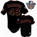 Custom Fan-Made Pablo Sandoval San Francisco Giants #48 Black 2010 Baseball Jersey
