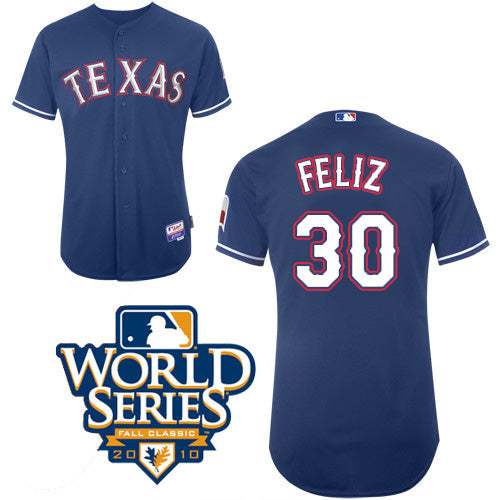 Custom Fan-Made Derek Holland Texas Rangers #45 Blue 2011 Baseball Jersey
