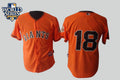 Custom Fan-Made Matt Cain San Francisco Giants #18 Orange 2010 Baseball Jersey