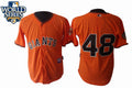 Custom Fan-Made Pablo Sandoval San Francisco Giants #48 Orange 2010 Baseball Jersey