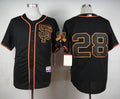 Custom Fan-Made Buster Posey San Francisco Giants #28 Black Baseball Jersey
