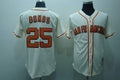 Custom Fan-Made Barry Bonds San Francisco Giants #25 Throwback Baseball Jersey