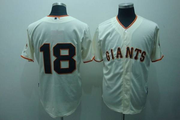 Custom Fan-Made Cain Matt San Francisco Giants #18 Baseball Jersey